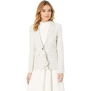 Joie Villette Ruffled Plaid Jacket